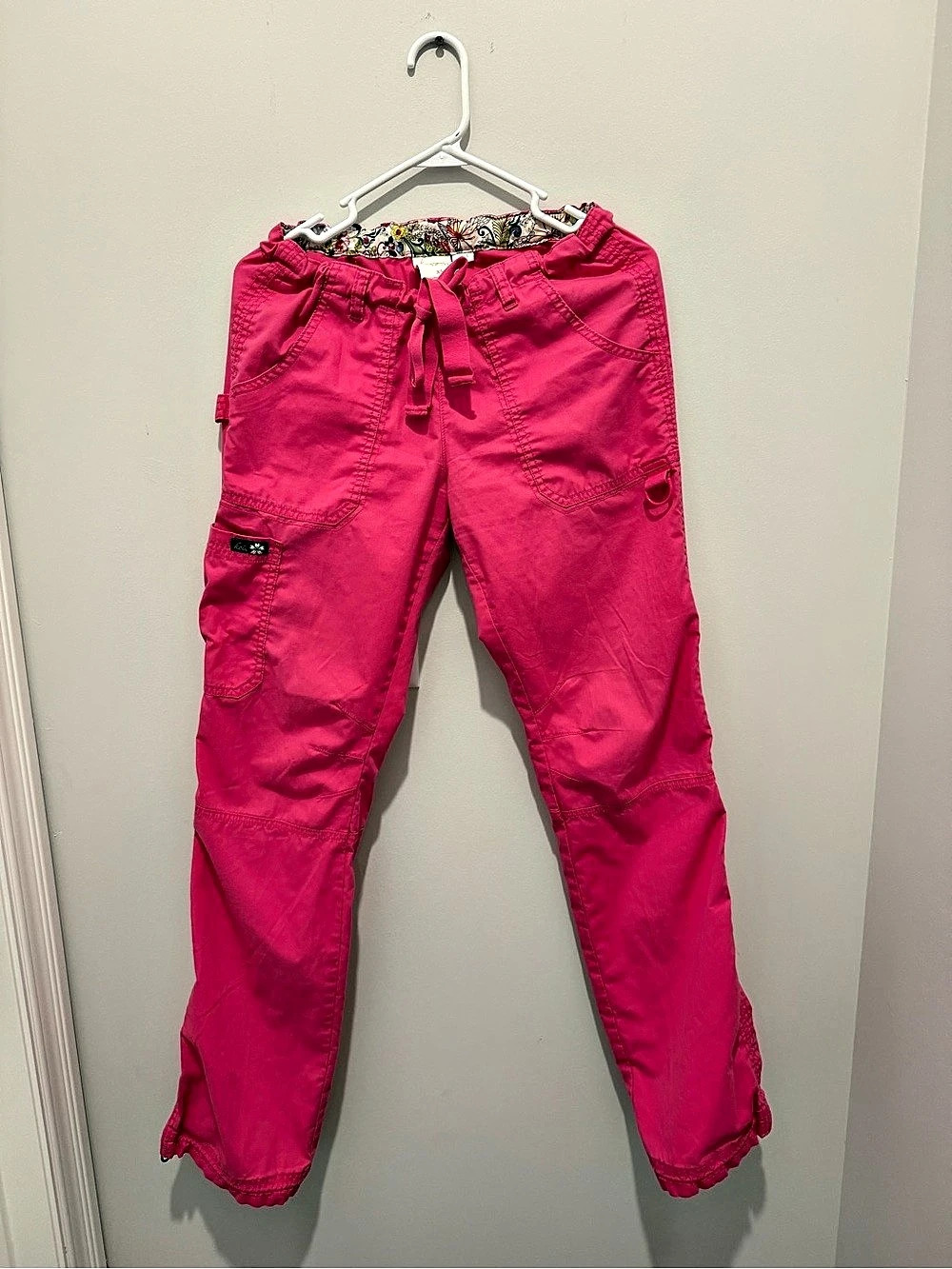 Koi Classics Lindsey Cargo Scrub Pants Pink XS Tall